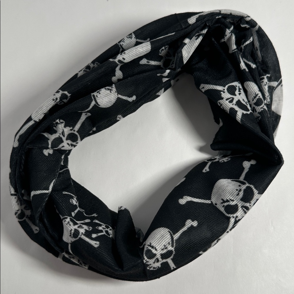 Wide Skeleton Head Headband - #2094
